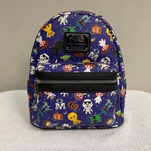 LOUNGEFLY ~ Disney Parks Star Wars Chibi Characters Mini Backpack - NWT!